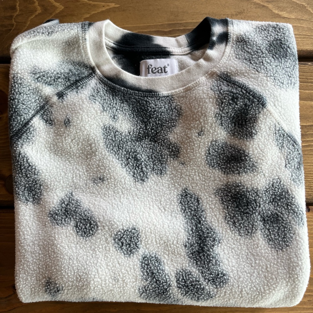 Feat Clothing Blanket Blend Crewneck in Moon Marble Size M